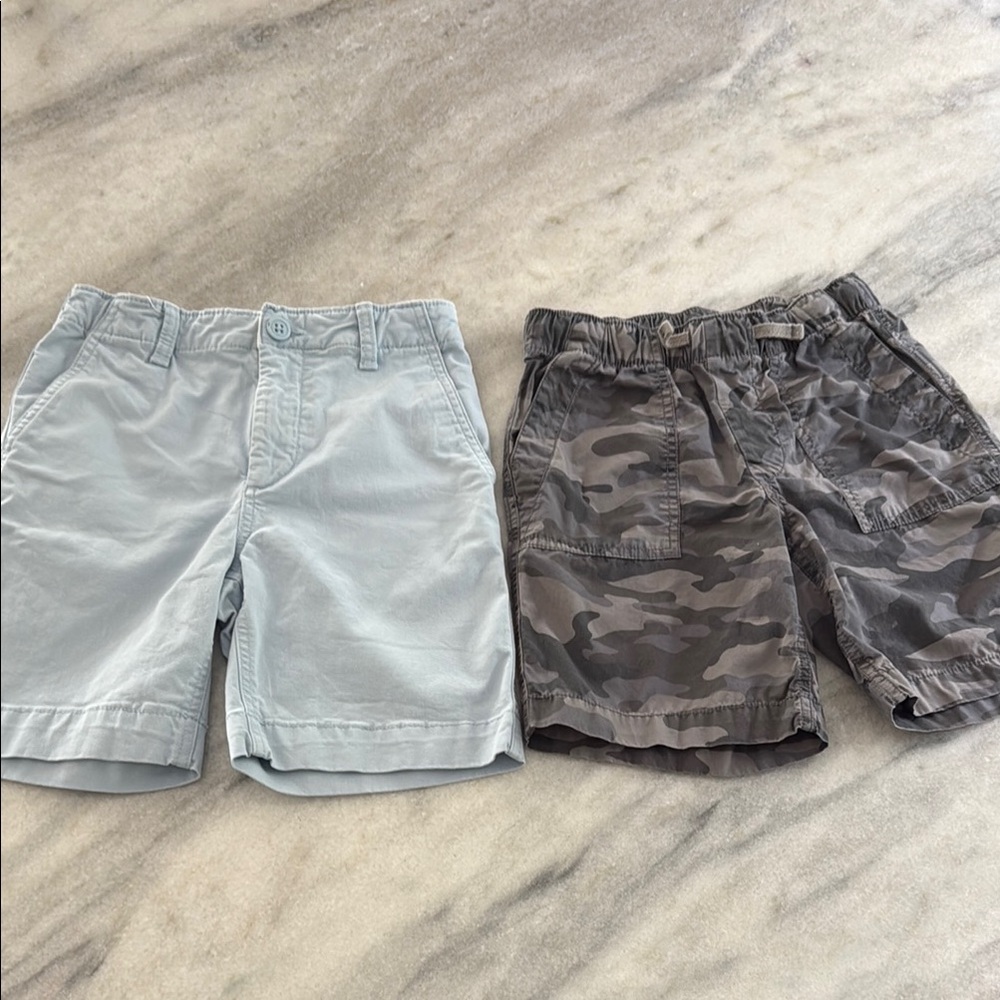 Kids Camo and Light Blue Shorts Set, Size 8